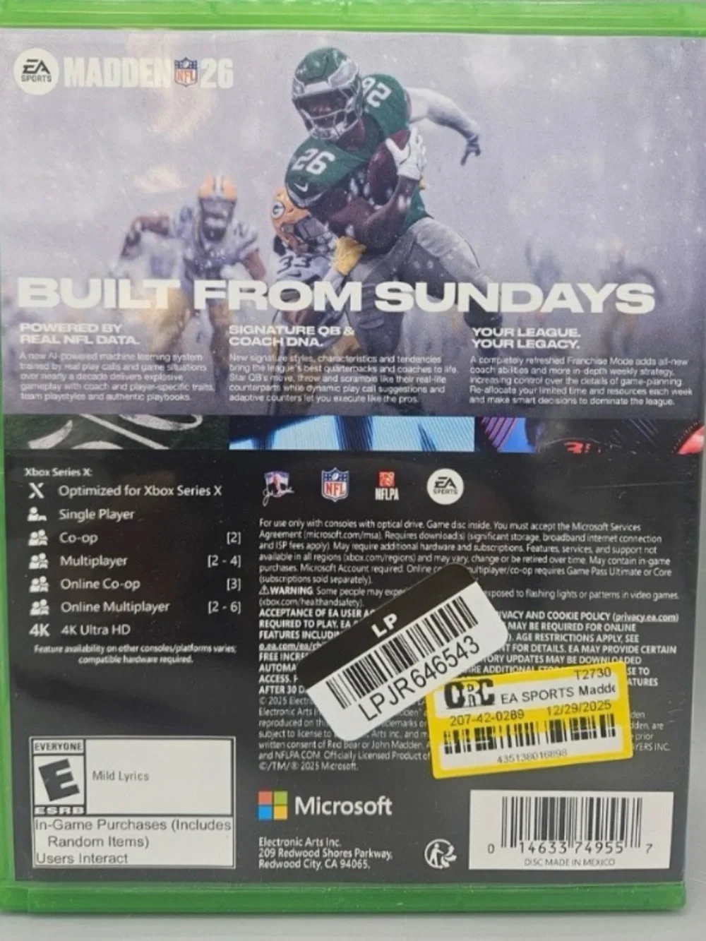 Madden NFL 26 - Microsoft Xbox Series X Great Condition